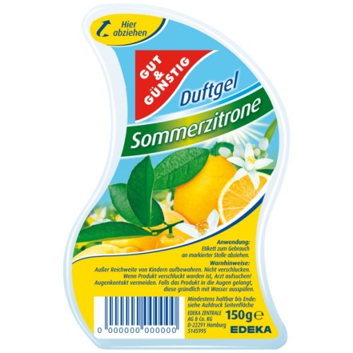 Duftgel sommerzitrone 150gr Gaisa atsvaidzinātājs želejveida