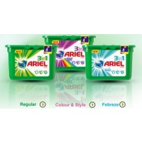 Ariel kapsulas 3in1 , 16 mazgāšanas reizēm. (Iespējami dažādi tilpumi)